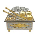 16" x 16" VIP Frame with Gold Plated Pewter : Tepak Sireh