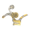 16" x 16" VIP Frame with Gold Plated Pewter : Hornbill
