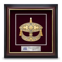 16" x 16" Gold Border VIP Frame with Gold Plated Pewter - Wau Bulan