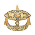 16" x 16" Gold Border VIP Frame with Gold Plated Pewter - Wau Bulan