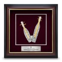 16" x 16" Gold Border VIP Frame with Gold Plated Pewter - Sape