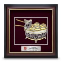 16" x 16" Gold Border VIP Frame with Gold Plated Pewter : Tepak Sireh