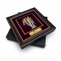 16" x 16" Grandeur Dual Gold Border VIP Frame with Gold Plated Pewter - Padi