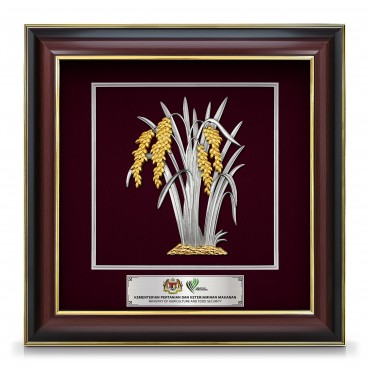 16" x 16" Grandeur Dual Gold Border VIP Frame with Gold Plated Pewter - Padi