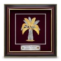 16" x 16" Grandeur Dual Gold Border VIP Frame with Gold Plated Pewter - Kelapa Sawit (Oil Palms)