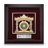 16" x 16" VIP Frame with Gold Plated Pewter - Gong