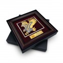 16" x 16" VIP Frame with Gold Plated Pewter - Flying Eagle