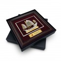 16" x 16" VIP Frame with Gold Plated Pewter - Wealth Ship