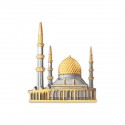 6" x 6" Frame with Gold Plated Pewter : Masjid (Mosque)