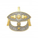 6" x 6" Frame with Gold Plated Pewter : Wau Bulan