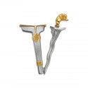6" x 6" Frame with Gold Plated Pewter : Keris (Kris)
