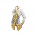 6" x 6" Frame with Gold Plated Pewter : Kebaya Nyonya