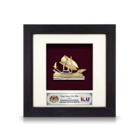 6" x 6" Frame with Gold Plated Pewter : Perahu Lepa Sabah 6" x 6" Frame with Gold Plated Pewter : Perahu Lepa Sabah