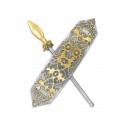 6" x 6" Frame with Gold Plated Pewter : Perisai Iban