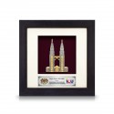 6" x 6" Frame with Gold Plated Pewter : Petronas Twin Towers