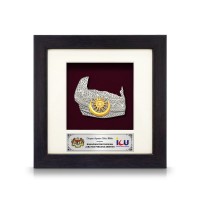6" x 6" Frame with Gold Plated Pewter : Tengkolok