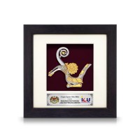 6" x 6" Frame with Gold Plated Pewter : Hornbill 6" x 6" Frame with Gold Plated Pewter : Hornbill