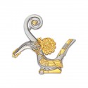6" x 6" Frame with Gold Plated Pewter : Hornbill 