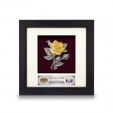 6" x 6" Frame with Gold Plated Pewter: Rose Flower