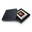6" x 6" Frame with Gold Plated Pewter: Rose Flower