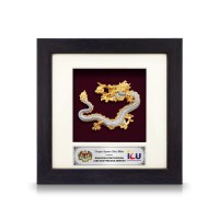 6" x 6" Frame with Gold Plated Pewter : Dragon