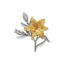 6" x 6" Frame with Gold Plated Pewter : Lily Flower