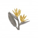 6" x 6" Frame with Gold Plated Pewter : Birds Of Paradise