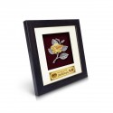 6" x 6" Frame with Gold Plated Pewter : Bunga Raya (Hibiscus Flower)