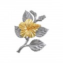 6" x 6" Frame with Gold Plated Pewter : Bunga Raya (Hibiscus Flower)