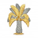 6.5" x 8.5" Solid Frame with Gold Plated Pewter - Kelapa Sawit (Oil Palm)