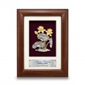 6.5" x 8.5" Solid Frame with Gold Plated Pewter : Lotus Flower (Bunga Teratai)