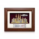 6.5" x 8.5" Solid Frame with Gold Plated Pewter - Kuala Lumpur Landmark