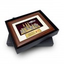6.5" x 8.5" Solid Frame with Gold Plated Pewter - Kuala Lumpur Landmark