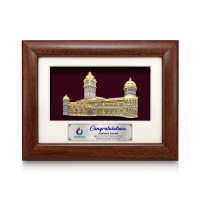 6.5" x 8.5" Solid Frame with Gold Plated Pewter : Sultan Abdul Samad Building