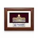 6.5" x 8.5" Solid Frame with Gold Plated Pewter - Perdana Putra Building