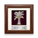 7" x 7" Solid Frame with Gold Plated Pewter - Kelapa Sawit (Oil Palm)