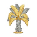 7" x 7" Solid Frame with Gold Plated Pewter - Kelapa Sawit (Oil Palm)
