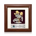 7" x 7" Frame with Gold Plated Pewter - Lotus Flower (Bunga Teratai)
