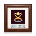 7" x 7" Solid Frame with Gold Plated Pewter - Coat of Arms of Pahang (Logo Pahang)