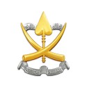 7" x 7" Solid Frame with Gold Plated Pewter - Coat of Arms of Pahang (Logo Pahang)