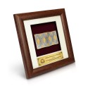 7" x 7" Solid Frame with Gold Plated Pewter - Songket