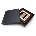 7" x 7" Solid Frame with Gold Plated Pewter - Songket