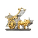 7" x 7" Solid Frame with Gold Plated Pewter - Kereta Lembu