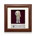 7" x 7" Solid Frame with Gold Plated Pewter - Baju Melayu