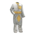7" x 7" Solid Frame with Gold Plated Pewter - Baju Melayu