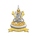 7" x 7" Logo Frame with Gold Plated Pewter - Coat of Arms of Selangor (Logo Selangor)