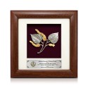 7" x 7" Frame with Gold Plated Pewter - Pepper Leave