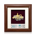 7" x 7" Solid Frame with Gold Plated Pewter - Gasing
