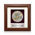 7" x 7" Frame with Gold Plated Pewter - Putrajaya (Round)