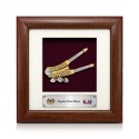 7" x 7" Solid Frame with Gold Plated Pewter - Kacip